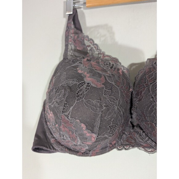Torrid Curves Womens Purple Push Up Plunge Lace Bra Sz 44D Sexy Comfort - Picture 5 of 8
